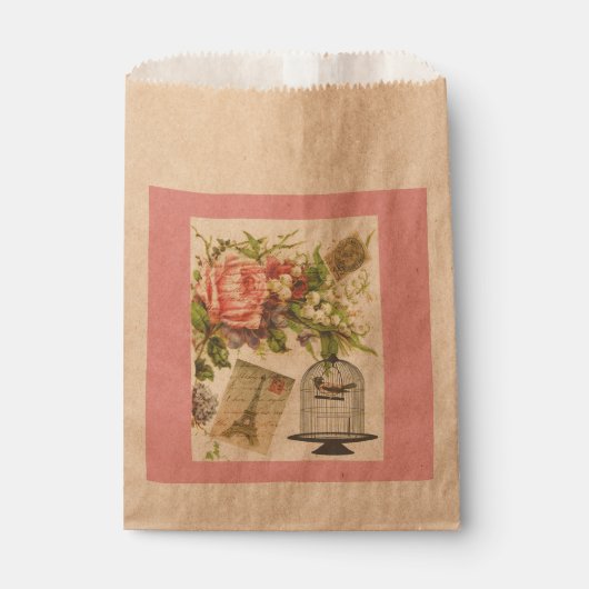 ピンクフランスのテーマヴィンテージパリスフェイヴバッグ フェイバーバッグ (正面)