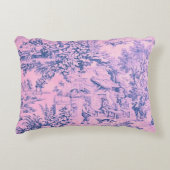 ピンクフランスのトワールチノイスリー素朴ロココスタイル アクセントクッション (正面)