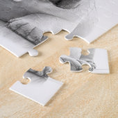 ピンクフランスのメガネのジグソーパズル付きブルドッグ ジグソーパズル (側面)