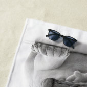 ピンクフランスのメガネビーチタオル付きブルドッグ ビーチタオル (インサイチュ)