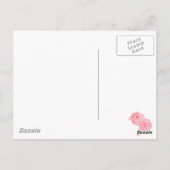 ピンクフランスのローズフラワーウォーター色コラージュ ポストカード (裏面)