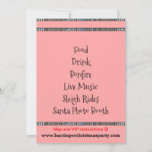 ピンクフランスの子猫ホリデーキュート年間クリスマス 招待状 (裏面)