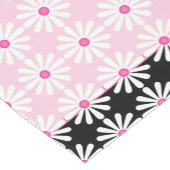 ピンクフランスの色の黒と白かわいらしのデイジー ショートテーブルランナー (コーナー)