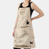 ピンクフランスの:シックなパターンデザイン。 エプロン (インサイチュ)