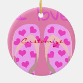 ピンクフリップフロップサンダー_コーブ セラミックオーナメント (裏面)