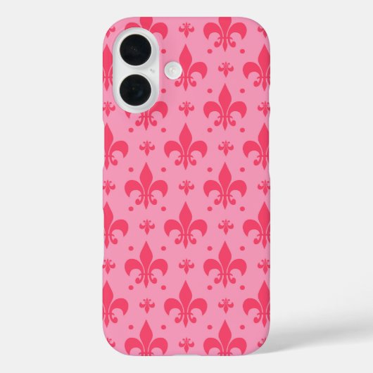 ピンクフルーアデリスパターンデザイン Case-Mate iPhoneケース (裏面)
