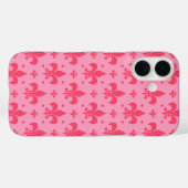 ピンクフルーアデリスパターンデザイン Case-Mate iPhoneケース (裏面 (横))
