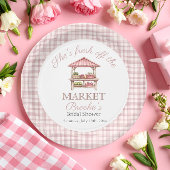 ピンクフレッシュオフザマーケットブライダルシャワー ペーパープレート