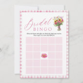 ピンクフレッシュオフ市場ブライダルシャワービンゴゲーム 招待状 (正面)