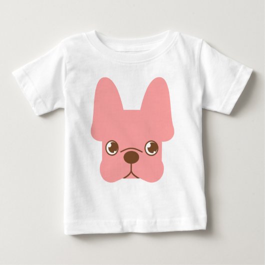 ピンクフレンチー ベビーTシャツ (正面)