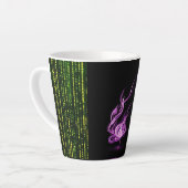 「ピンクフレームエレガンス：ラテマグカップ」 カフェラテマグ (左アングル)