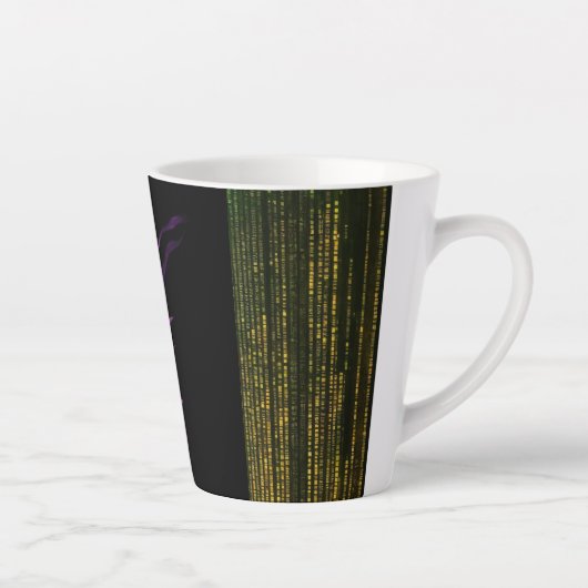 「ピンクフレームエレガンス：ラテマグカップ」 カフェラテマグ (右)