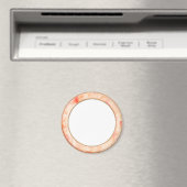 ピンクフレームヴィンテージスタイルカスタマイズ可能ギフトマグネット マグネット (インサイチュ (食洗機))