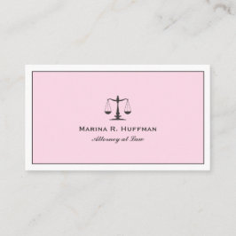 ピンクフレーム弁護士ジャスティススケールプロフェッショナル 名刺