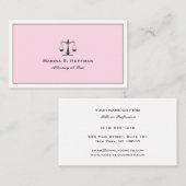 ピンクフレーム弁護士ジャスティススケールプロフェッショナル 名刺 (正面/裏面)