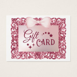 ピンクフレーム弓ギフトカード