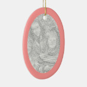 ピンクフレーム楕円オーナメント セラミックオーナメント (右)