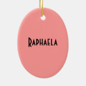 ピンクフレーム楕円オーナメント セラミックオーナメント (裏面)