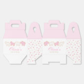 ピンクフロステッドまきアニマルクッキー誕生日ゲスト フェイバーボックス (見開き)