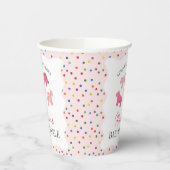 ピンクフロステッド動物のクッキーベビー散布 紙コップ (左)