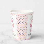 ピンクフロステッド動物のクッキーベビー散布 紙コップ (右)