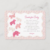 ピンクフロステッド動物のクッキー本ベビー挿入用 エンクロージャーカード (正面)