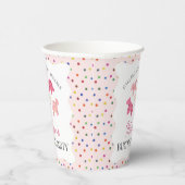 ピンクフロステッド動物のクッキー誕生日パーティー 紙コップ (右)