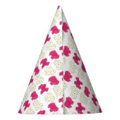 ピンクフロステッド動物クラッカーCookieパーティーおもしろい パーティーハット (裏面)