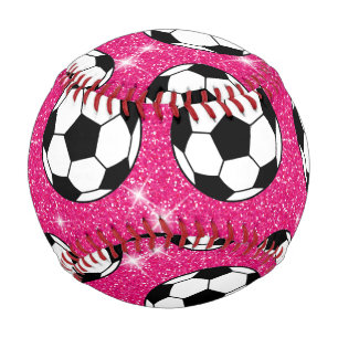 ピンクフロストのきらめきサッカーボール スポーツプレーヤー 白 野球ボール