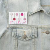 ピンクフロストケーキポップベーカリーパティシシェフ 名札 (インサイチュ)