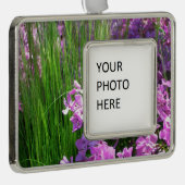 ピンクフロックス&グラスサマーフローラ シルバープレートフレームオーナメント (右)