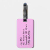 ピンクフロックス&グラスサマーフローラ ラゲッジタグ (裏面縦)