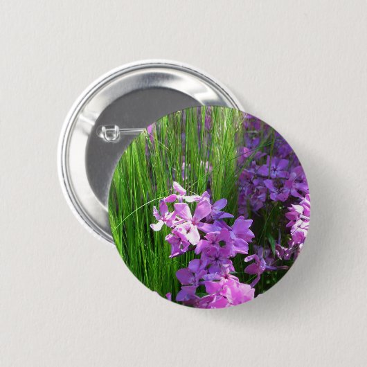 ピンクフロックス&グラスサマーフローラ 缶バッジ (正面&裏面)