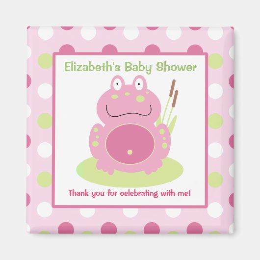 ピンクフロッグのスクエアフライスマグネットのフィオナ マグネット (正面)