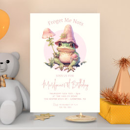 ピンクフロッグコテージコア1st誕生日 招待状