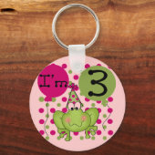 ピンクフロッグ誕生日Tシャツとギフト キーホルダー (正面)