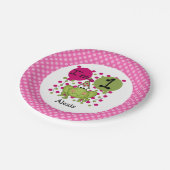 ピンクフロッグ1st誕生日紙プレート ペーパープレート (アングル)