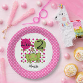 ピンクフロッグ2nd誕生日紙プレート ペーパープレート (パーティー)