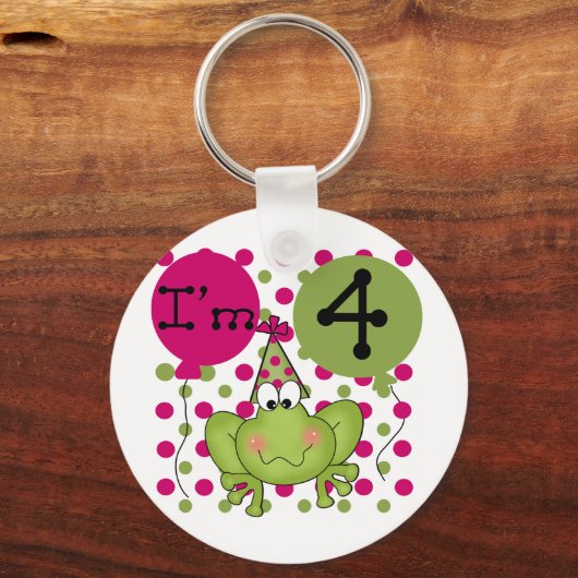 ピンクフロッグ4th誕生日Tシャツとギフト キーホルダー (正面)