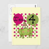 ピンクフロッグ4th誕生日Tシャツとギフト ポストカード (正面/裏面)