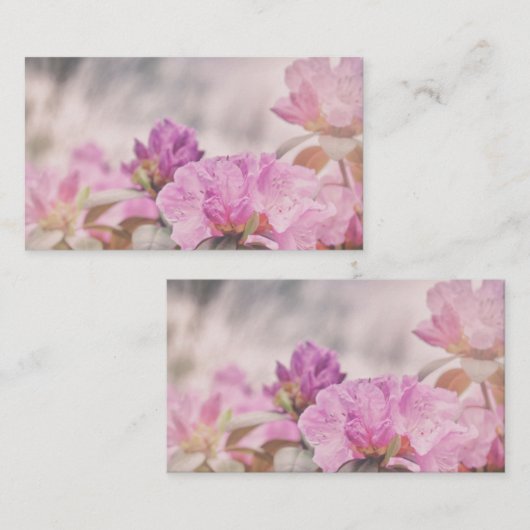 ピンクフロレットフローラサマー開花 名刺 (正面/裏面)