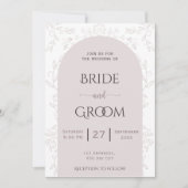 ピンクフロレーデザイン&ゴールデンバラtouch結婚ズ 招待状 (正面)