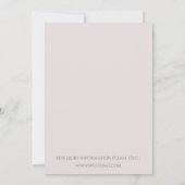 ピンクフロレーデザイン&ゴールデンバラtouch結婚ズ 招待状 (裏面)