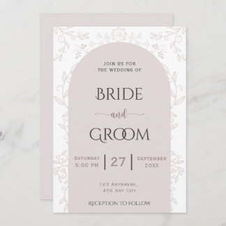 ピンクフロレーデザイン&ゴールデンバラtouch結婚ズ 招待状