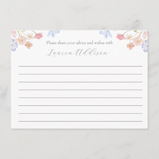 ピンクフロワーズ美しいフローラアドバイスカード アドバイスカード (正面)