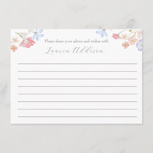 ピンクフロワーズ美しいフローラアドバイスカード アドバイスカード (正面)