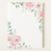 ピンクフローラあじさい植物私の最初の年 プランナー手帳 (裏面)