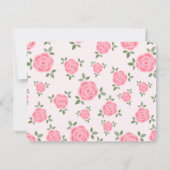 ピンクフローラありがとうございます 招待状 (裏面)