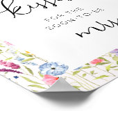 ピンクフローラいくつキスブライダルシャワーゲーム ポスター (角)