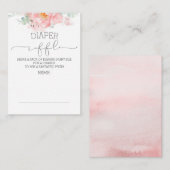 ピンクフローラおむつラッフルチケットエンクロージャカード エンクロージャーカード (正面/裏面)